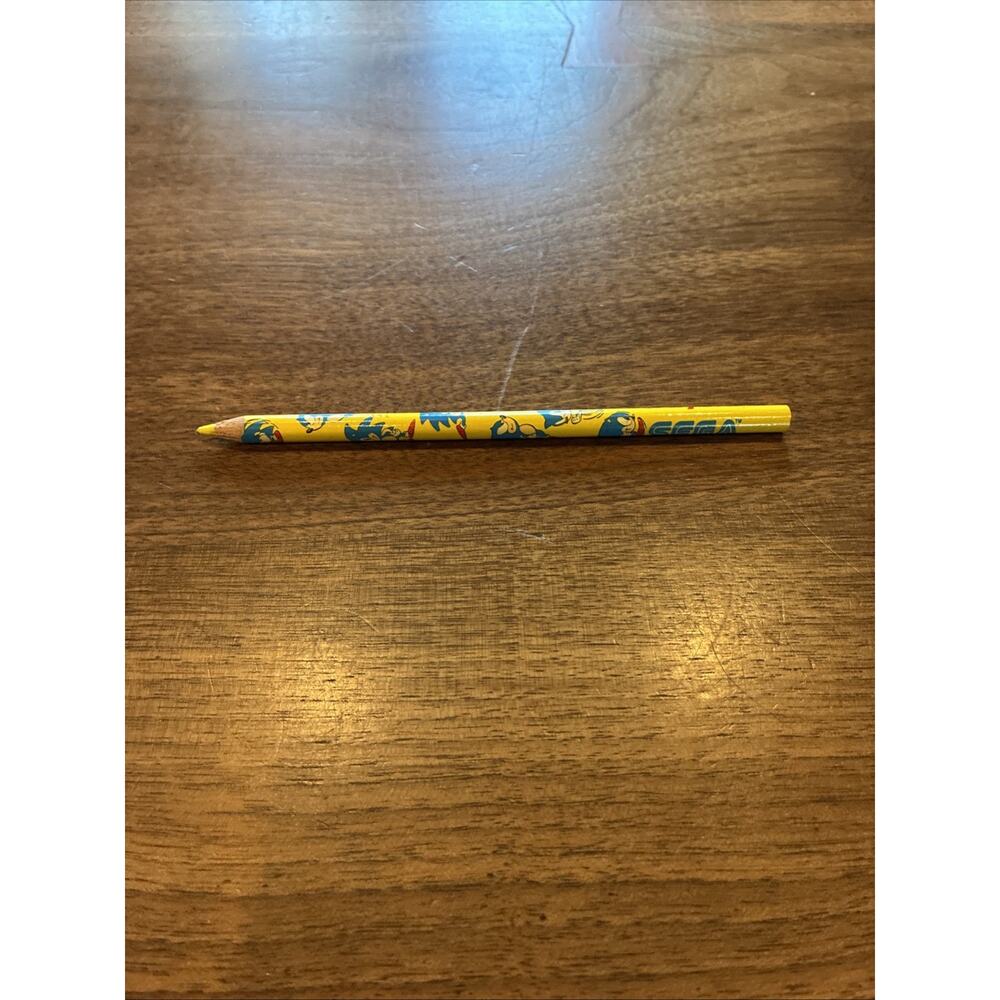 SONIC The HEDGEHOG Yellow‎ PENCIL CRAYOLA PROMOTIONAL PROMO RARE VIDEO GAME SEGA